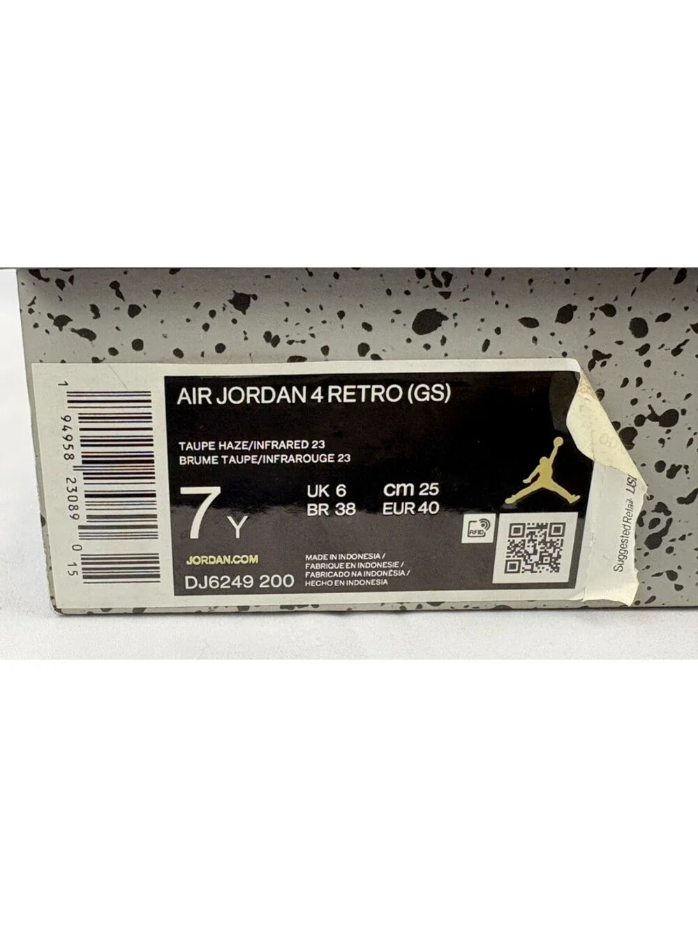 Jordan Air Jordan 4 Retro GS Taupe Haze Suede Unisex Kids 7Y DJ6249-200